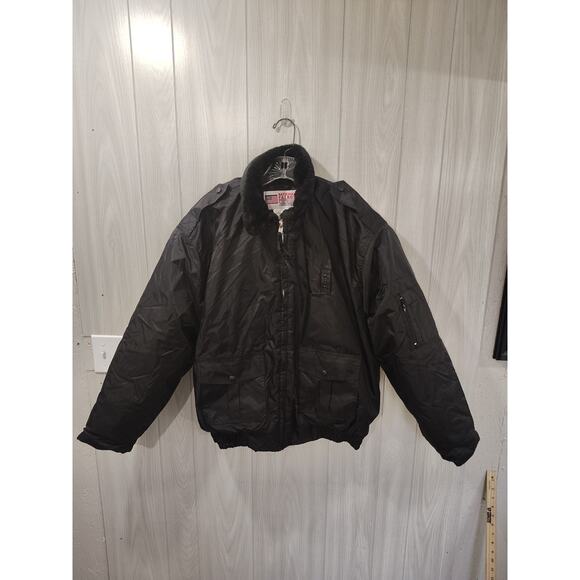 National Patrol Men's Bomber Jacket Security Officer Waterproof Zip Military L - Picture 1 of 6